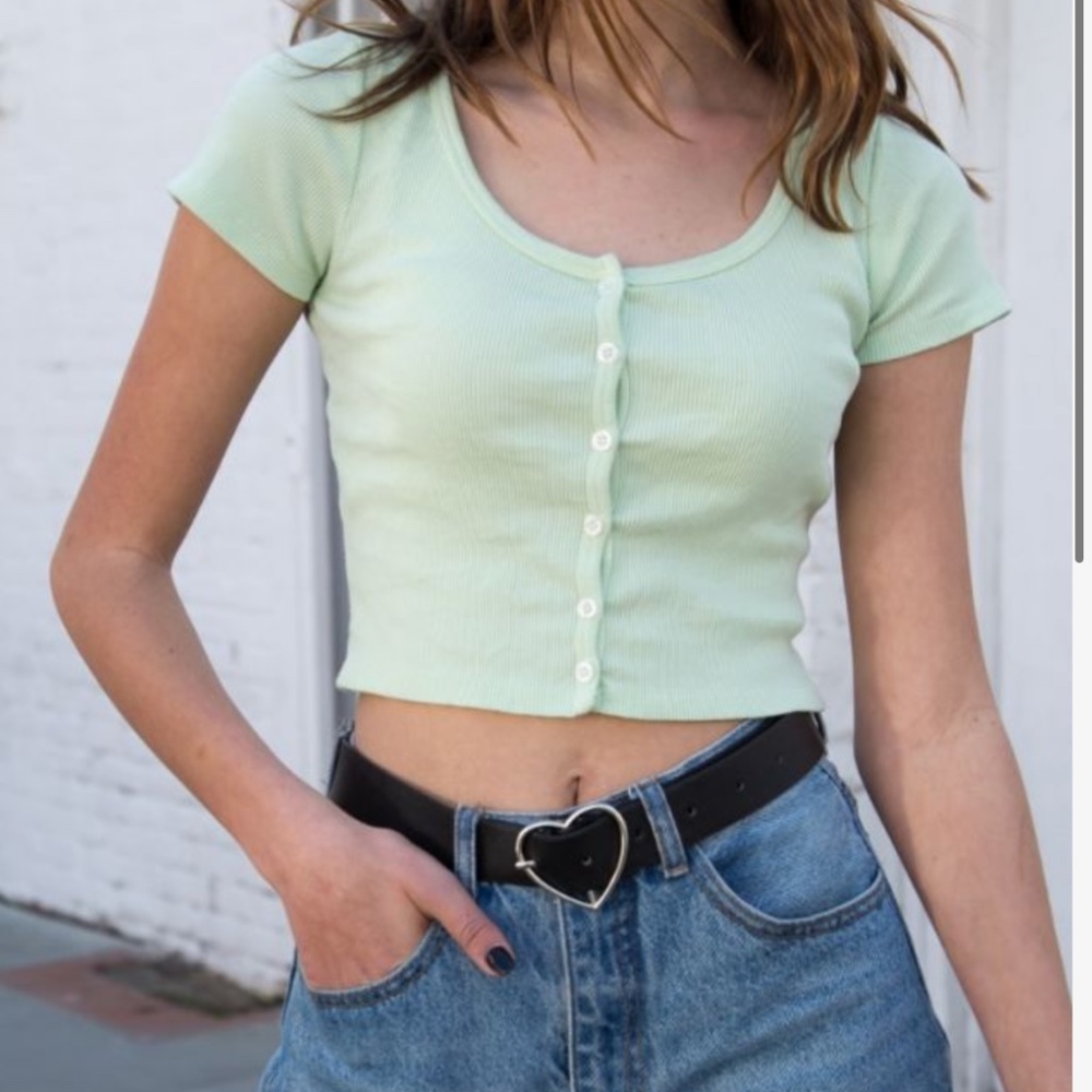 Brandy Melville Green Zelly Top - Picture 2 of 2